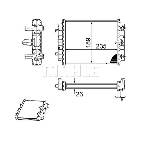 CR 913 000P Radiator, engine cooling