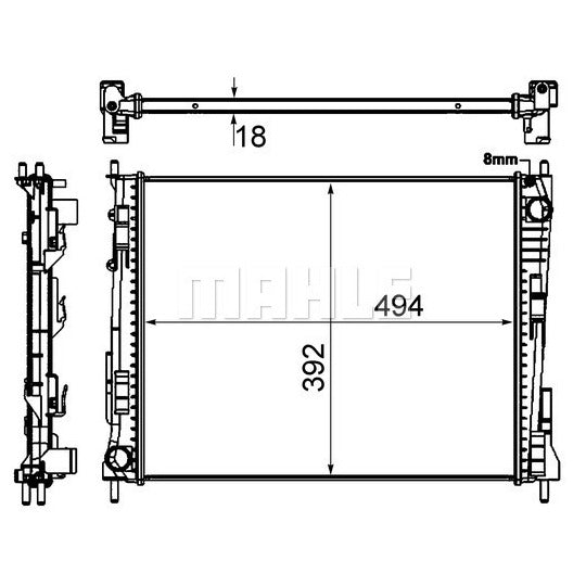 CR 924 000S Radiator, engine cooling