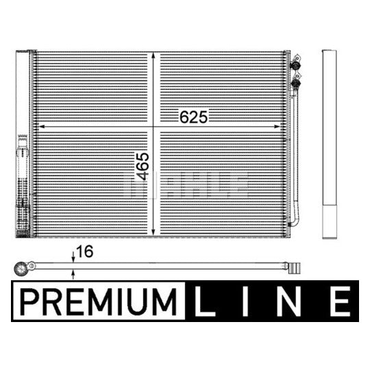 AC 567 000P Condenser, air conditioning