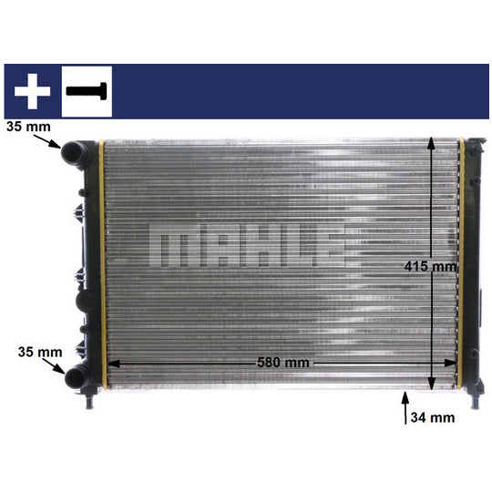 CR 1411 000S Radiator, engine cooling