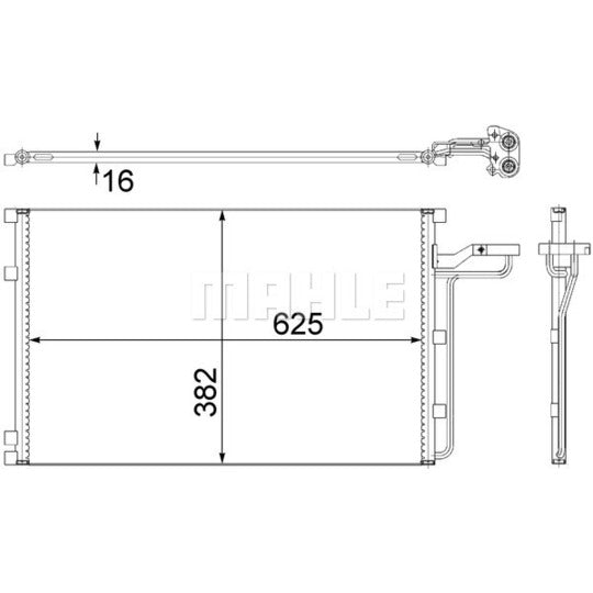 AC 551 001S Condenser, air conditioning
