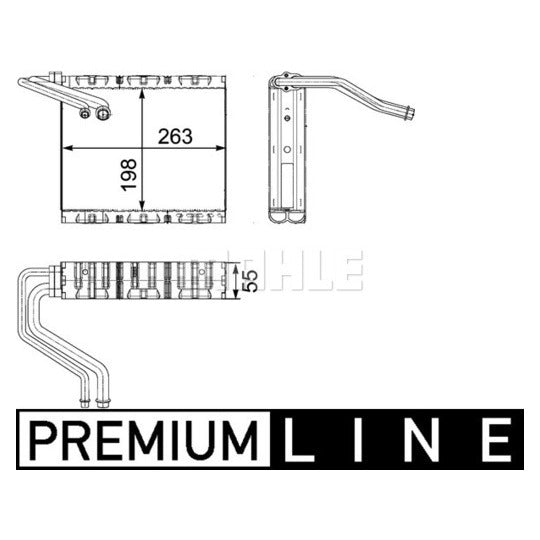 AE 85 000P Evaporator, air conditioning