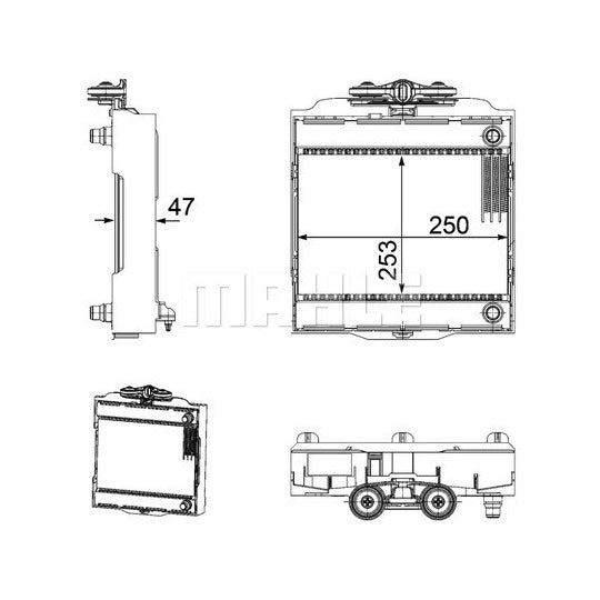CR 923 000P Radiator, engine cooling