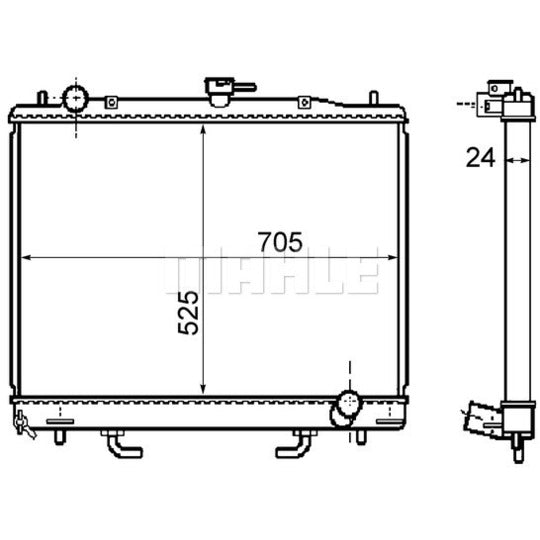 CR 1072 000S Radiator, engine cooling