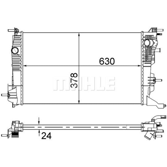 CR 840 001S Radiator, engine cooling