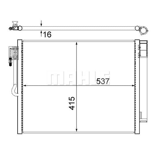 AC 596 000S Condenser, air conditioning