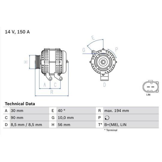 0 986 082 560 Alternator