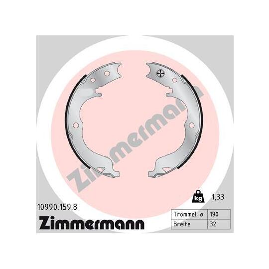 10990.159.8 Brake Shoe Set, parking brake