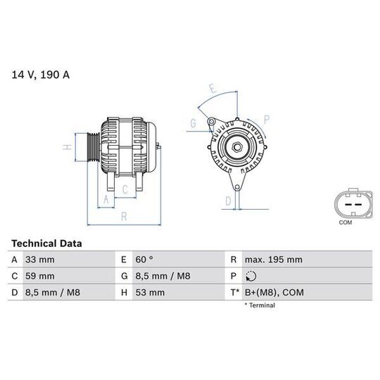 0 986 082 140 Alternator