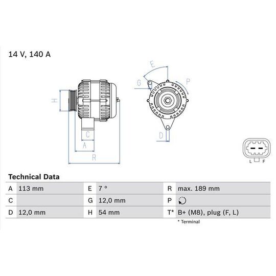 0 986 083 820 Alternator