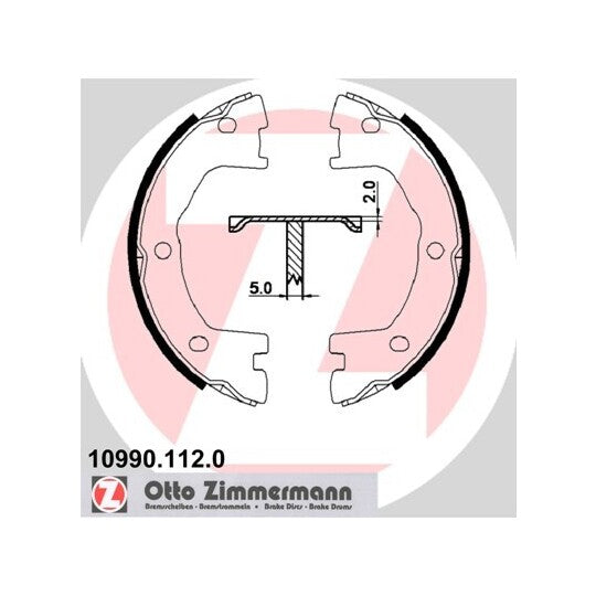 10990.112.0 Brake Shoe Set, parking brake