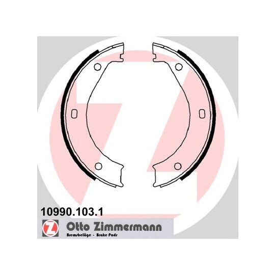 10990.103.1 Brake Shoe Set, parking brake