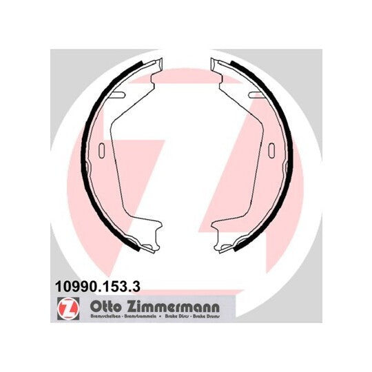 10990.153.3 Brake Shoe Set, parking brake
