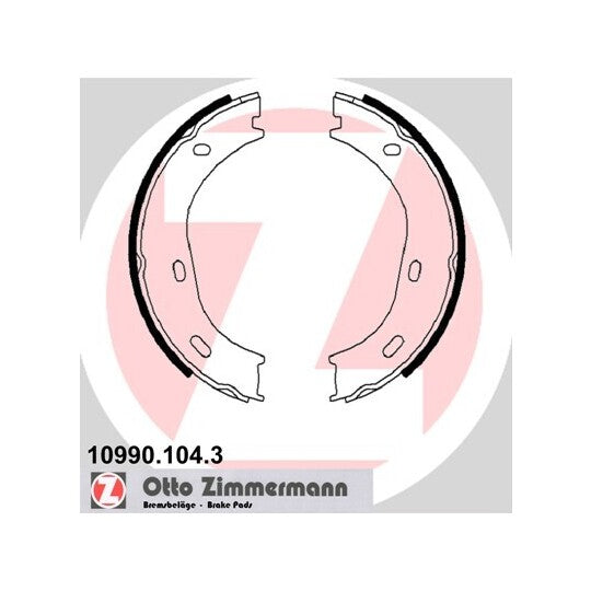 10990.104.3 Brake Shoe Set, parking brake