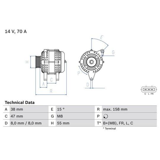 0 986 083 510 Alternator