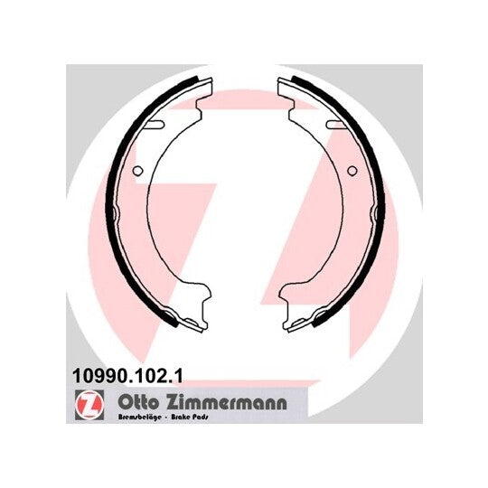 10990.102.1 Brake Shoe Set, parking brake