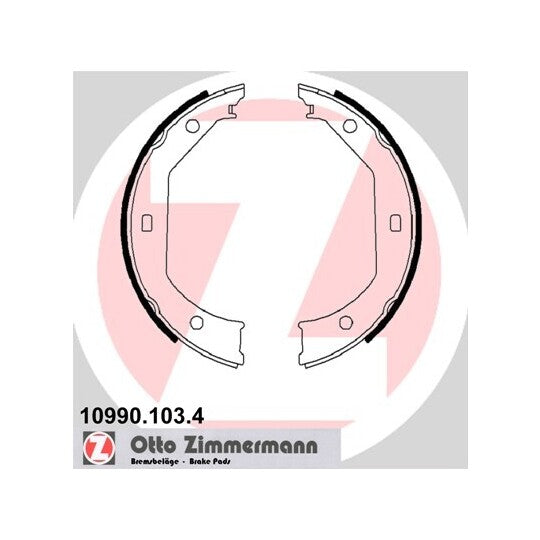 10990.103.4 Brake Shoe Set, parking brake