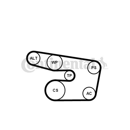 6PK1873K3 V-Ribbed Belt Set