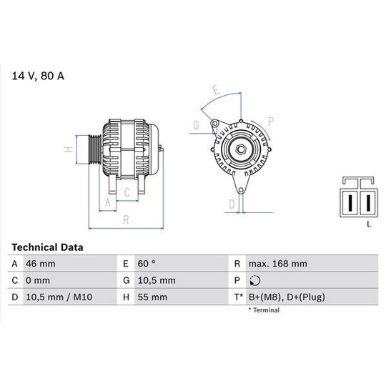 0 986 084 210 Alternator