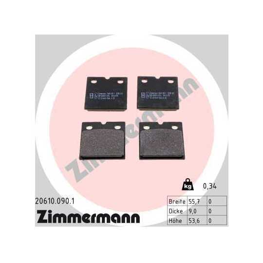 20610.090.1 Brake Pad Set, disc parking brake