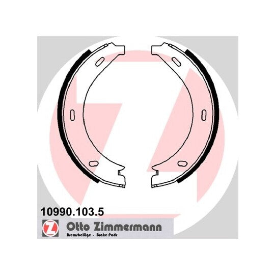 10990.103.5 Brake Shoe Set, parking brake