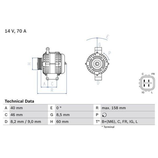 0 986 082 800 Alternator