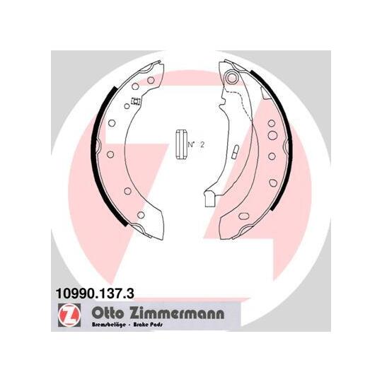 10990.137.3 Brake Shoe Set, parking brake