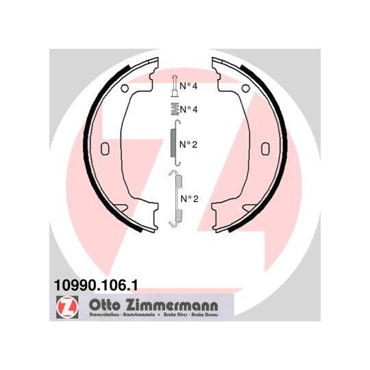 10990.106.1 Brake Shoe Set, parking brake