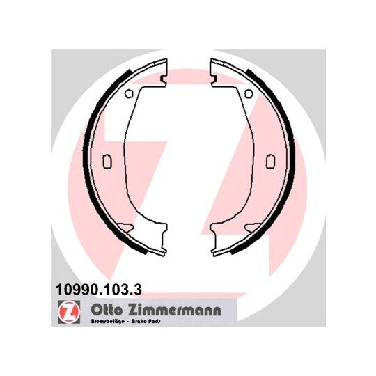 10990.103.3 Brake Shoe Set, parking brake