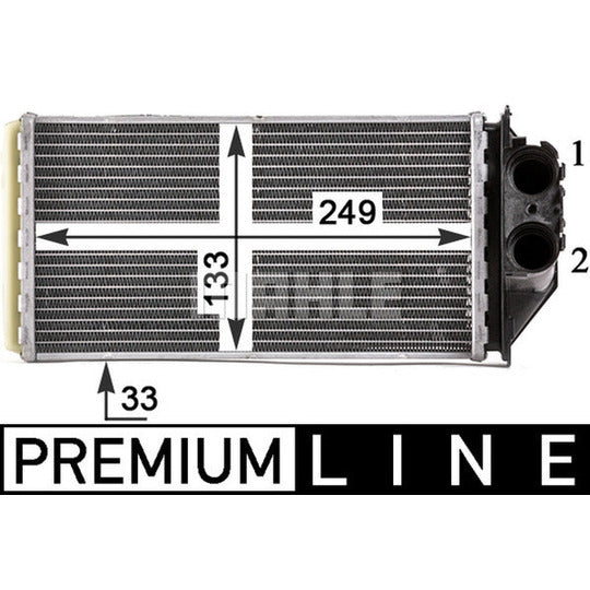 AH 187 000P Heat Exchanger, interior heating