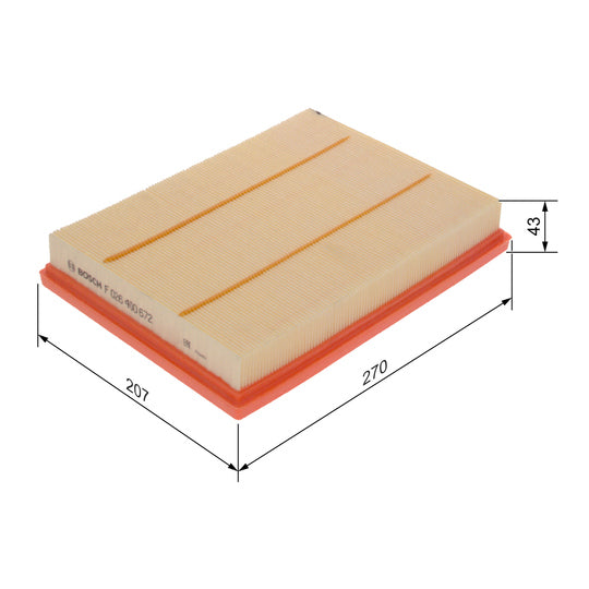 F 026 400 672 Air filter