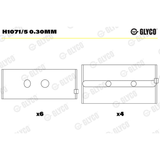 H1071/5 0.30mm Crankshaft Bearings