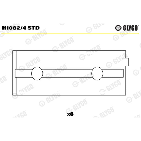 H1082/4 STD Crankshaft Bearings