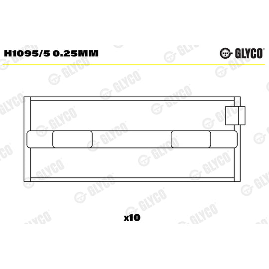 H1095/5 0.25mm Crankshaft Bearings