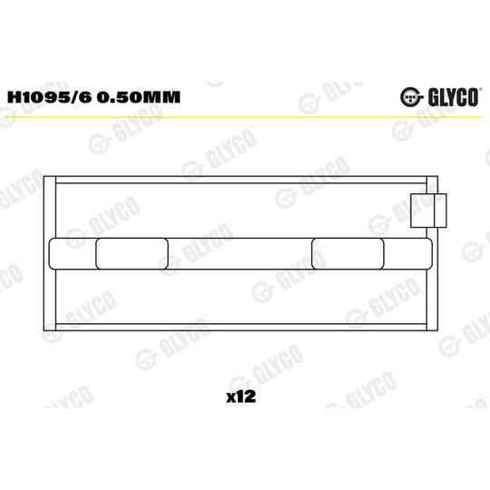 H1095/6 0.50mm Crankshaft Bearings