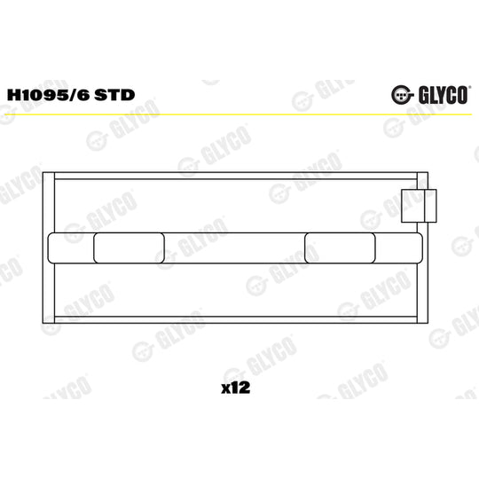 H1095/6 STD Crankshaft Bearings