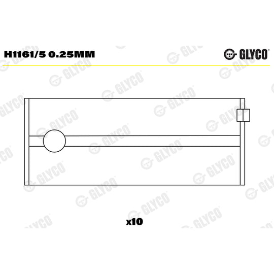 H1161/5 0.25mm Crankshaft Bearings