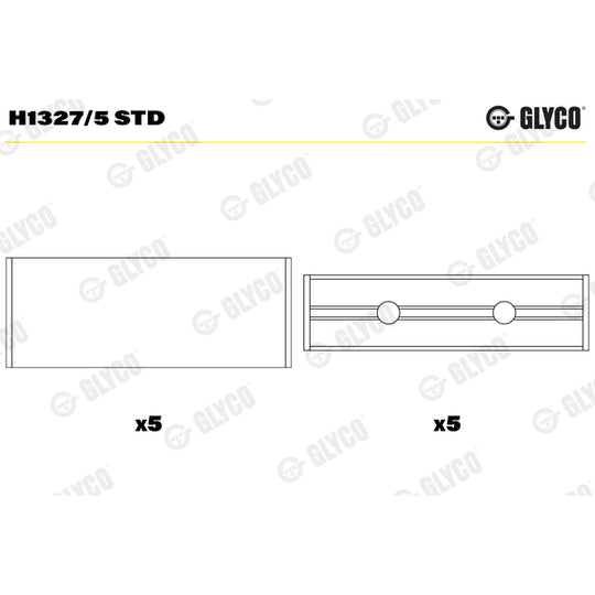 H1327/5 STD Crankshaft Bearings