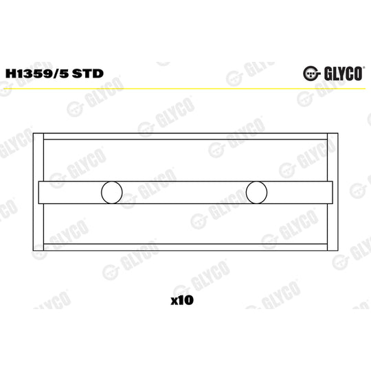 H1359/5 STD Crankshaft Bearings