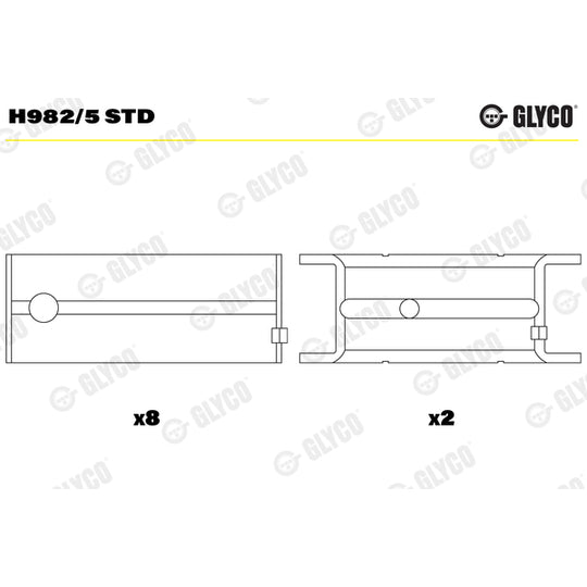 H982/5 STD Crankshaft Bearings