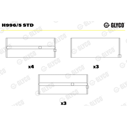 H996/5 STD Crankshaft Bearings