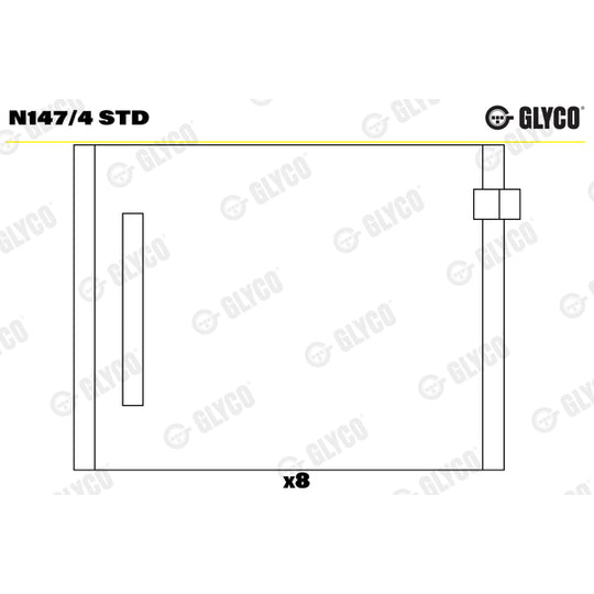 N147/4 STD Camshaft Bushes