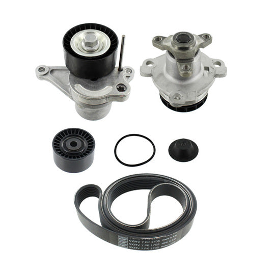 VKMC 36084 Water Pump + V-Ribbed Belt Set