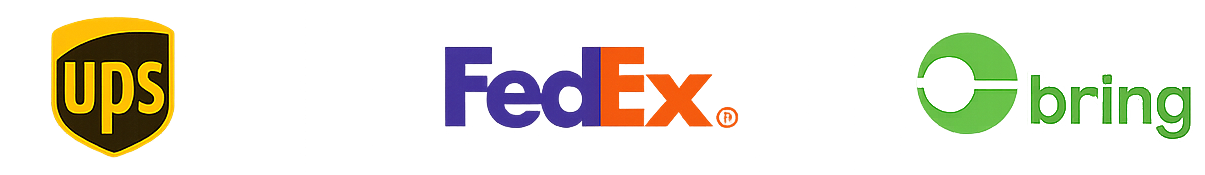Shipping partners: UPS, FedEx and Bring